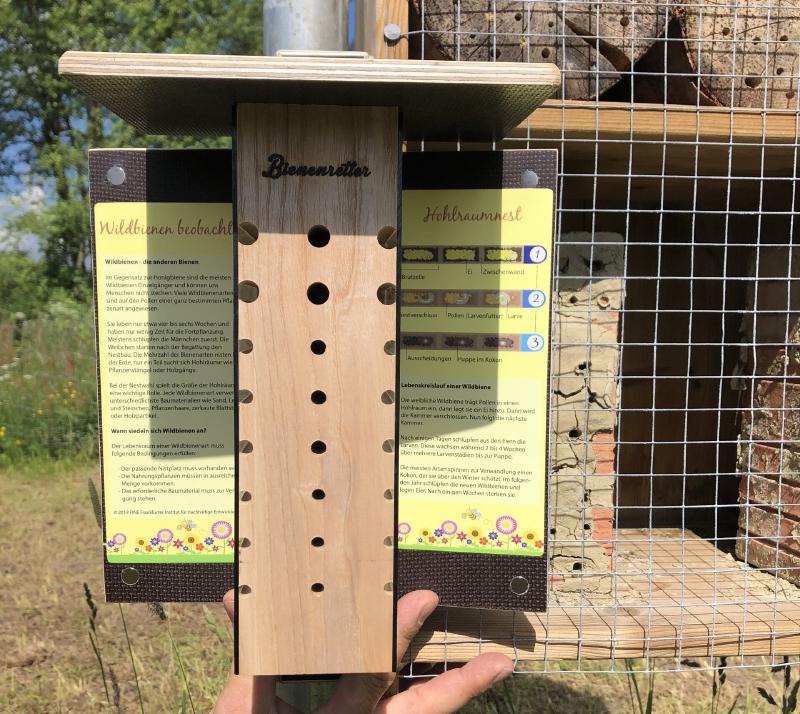 Featured image of post Beobachtungshilfe für Wildbienen „Beoka“ beim Insektenhotel