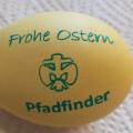Pfadfinder entzünden das Osterfeuer